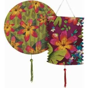  Jungle Luau Hanging Paper Lanterns 2pc: Office Products