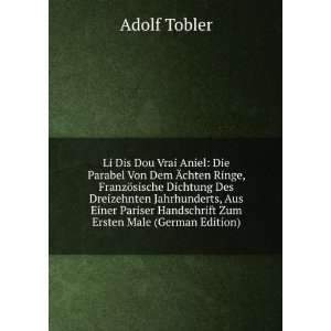   Pariser Handschrift Zum Ersten Male (German Edition) Adolf Tobler