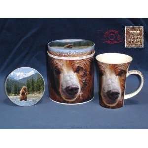  Paul Cardew Call of the Wild Grizzly Bear 14oz Mug 