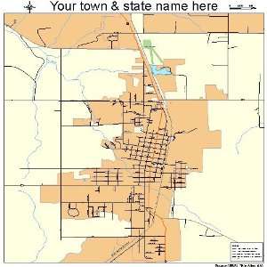  Street & Road Map of Stilwell, Oklahoma OK   Printed 