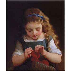 Careful Stitch 13x16 Streched Canvas Art by Munier, Emile:  