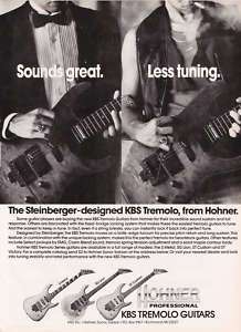 1989 VINTAGE AD Hohner Steinberger KBS Tremelo Guitars  
