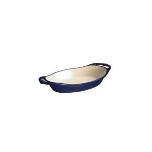   Enamel Oval Casserole Dish, 2 quarts, Caribbean Blue: Kitchen & Dining