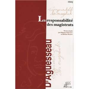   des magistrats (9782842874612): Pau Gaboriau Simone: Books
