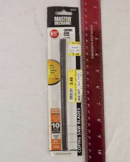 New Master Mechanic 4pc 10TPI 6 1/2 Detail Wood Coping Saw Blades 