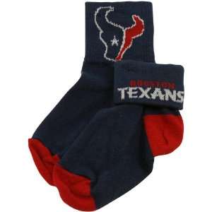  Houston Texans Navy Blue Infant Roll Top Socks: Sports 