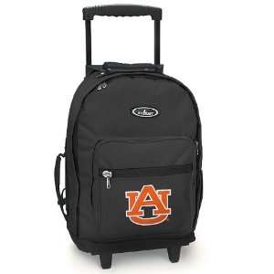  Rolling Backpack Auburn Tigers   Wheeled Travel or School Bag Carry 