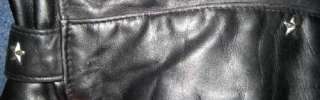   Perfecto Leather Motorcycle Biker Jacket 2 Stars w/ BELT Size 38