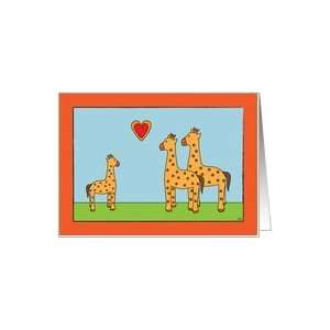  Welcome Little One Giraffe Cartoon Card Card Health 
