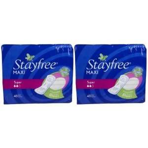  Stayfree Super Maxi Pads 48 ct, 2 ct (Quantity of 1 