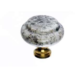  Top Knobs Kashmire White Granite with base (TKM130) Brass 