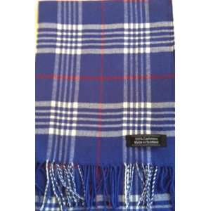  Blue Cashmere Tartan Scarf Made in Scotland: Everything 