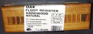 New 2 x 10 Oak Floor Vent/ Register / Grill   New  