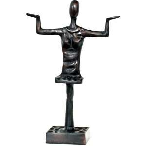  Abstract Female Metal Statuette
