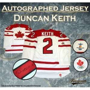 Duncan Keith Autographed/Hand Signed Jersey Canada Replica White