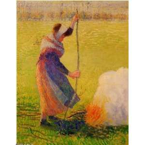 Hand Made Oil Reproduction   Camille Pissarro   24 x 30 inches   Woman 