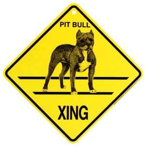  Pitbull Xing caution Crossing Sign dog Gift: Home 