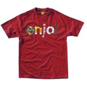  Enjoi T Shirts Sweet Candy   Cardinal Red: Sports 