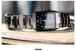 Mens Black Square Face Wrist Watch ABSOLUTELY MAN   