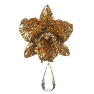 Cattleya Orchid Ornament Gold (Pack of 6)