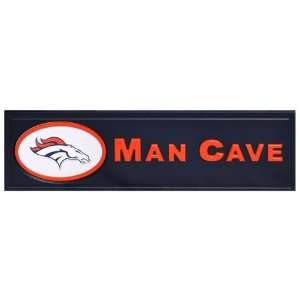  Denver Broncos Man Cave Wooden Bar Sign: Sports & Outdoors