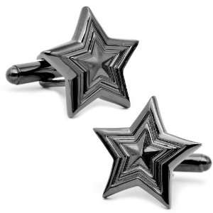  Gunmetal Starburst Cufflinks CLI OB ST5 C Jewelry