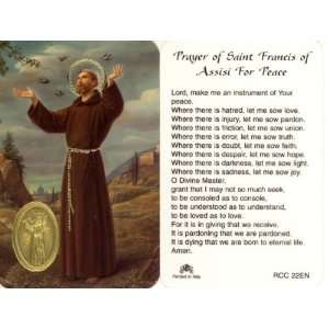  St. Francis of Assisi Prayer Card (RCC 22E): Home 