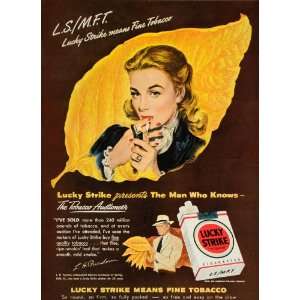   Cigarettes L. H. Purdom Auctioneer   Original Print Ad