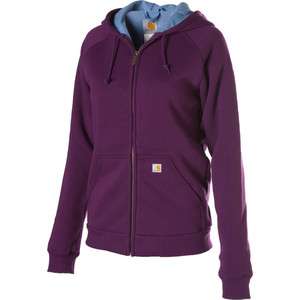 Womens Carhartt Thermal Lined Zip front Hooded Sweatshirt  Grapeseed 