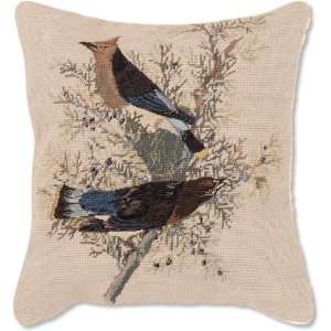 Cedar Waxwing Audubon Bird Pillow 
