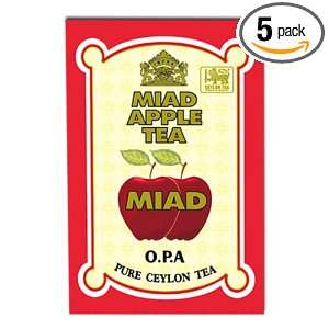 Impra Miad Tea Apple Tea O.P.A. Pure Celon, 500 Gram Boxes (Pack of 5 