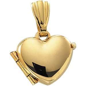 Genuine IceCarats Designer Jewelry Gift 14K Yellow Gold Heart Locket 