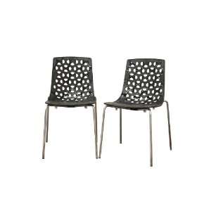  Spring Black Plastic Modern Dining Chair: Home & Kitchen