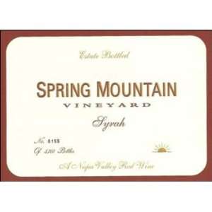  2006 Spring Mountain Vineyard Napa Syrah 750ml Grocery 