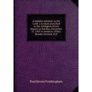   . Brooke Herford, Part 4 Paul Revere Frothingham  Books