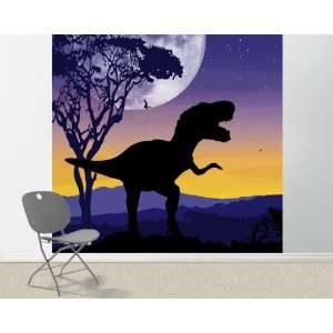  Roar of the T. rex Pre Pasted Mural Violet