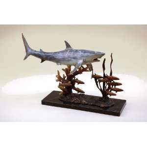  SPI Gallery Cast Brass Great White Shark Sculpture