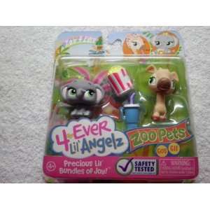  4 Ever Lil Angelz Zoo Pets #605 Elephant & #611 Giraffe 