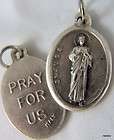 silver glid saint st jude medal patron hopeless causes catholic