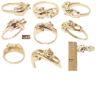 Gorgeous Solid 14K Gold & Diamond Cat Ladys Estate Ring. Wonderful 