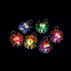 4.75 Flashing Spiky Ball With Key Chain Case Pack 24 