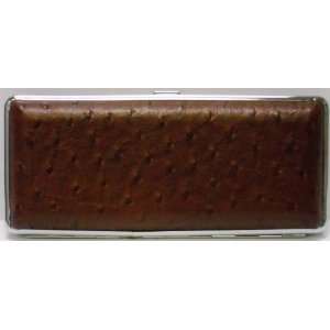  Leather Cigar Case with Metal Frame (Tan) Kitchen 