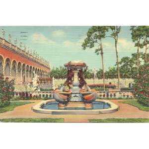   Postcard Fountain of Turtles   Ringling Art Museum   Sarasota Florida