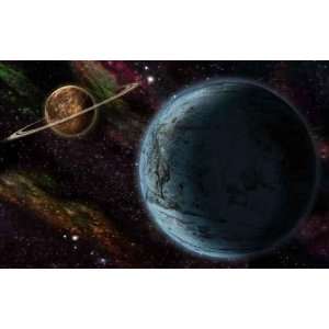  Two Planet in Outer Space   Peel and Stick Wall Decal by 