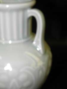 Vintage Asian Celadon Glazed Pottery Vase Chinese Marked  