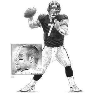 Ben Roethlisberger Pittsburgh Steelers Lithograph Sports 