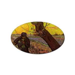  The Sower By Vincent Van Gogh Oval Sticker Everything 