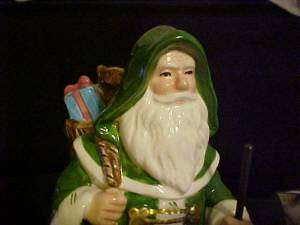 Lefton Irish Father Christmas Santa Figurine Music Box  