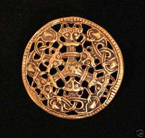 Fibula Brooch Hagall BRONZE Viking Medieval Celtic LARP  