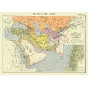  Lange 1870 Antique Map of Southwest Asia